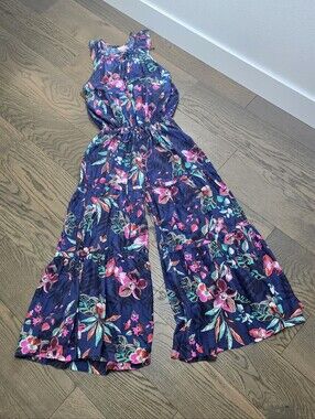 Warm x Tracy Feith Midnight Florals Tiered Super Wide Leg Jumpsuit